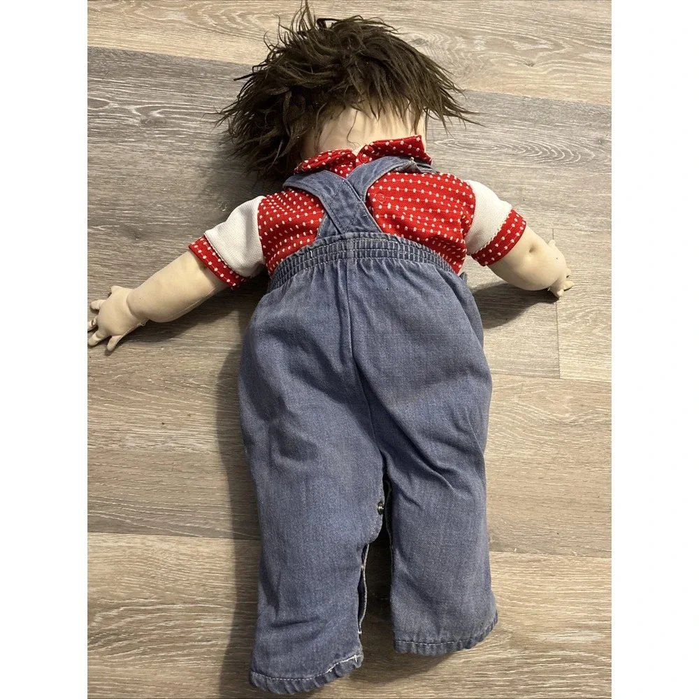 Vintage 80s Handmade Soft Sculpted Cloth Doll 24